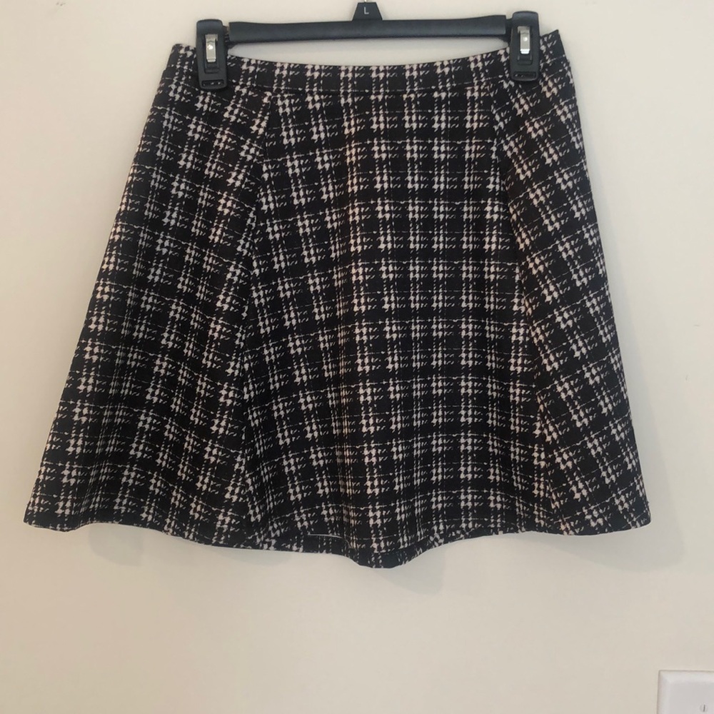 Black and White Skater Skirt